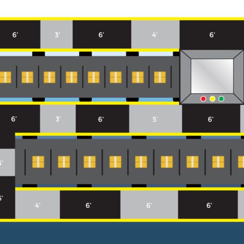 Floor diagram of SafeSpace flooring solutions offered by smartcells cushioning technology