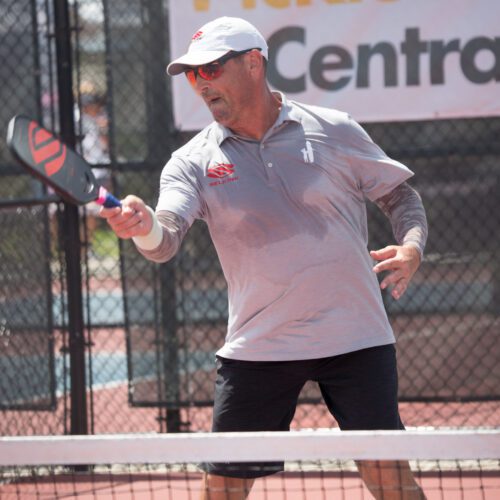 Tom Decpario playing Pickleball