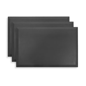 2' x 3' Black Anti-Fatigue Mats, Three Pack - SBR