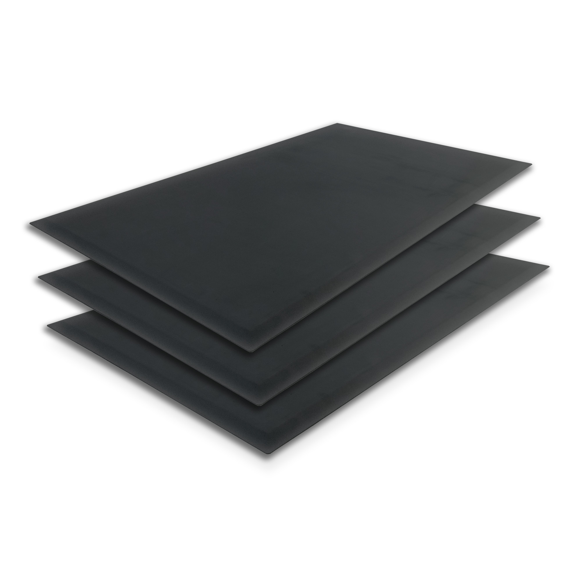 3' x 5' Black Anti-Fatigue Mats, Three Pack - SBR