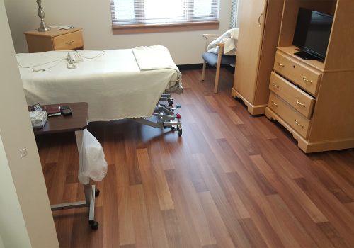 SmartCells Fall Protection Installation SmartCells installed as an underlayment in a medical facility