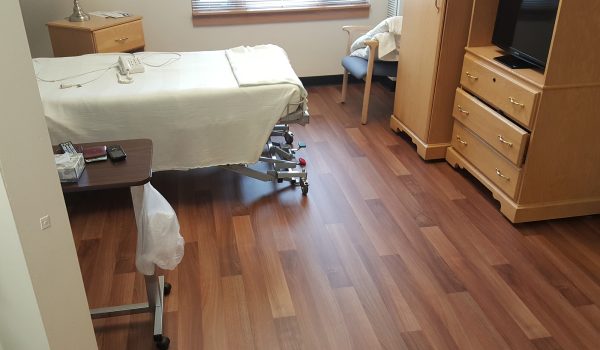 SmartCells Fall Protection Installation SmartCells installed as an underlayment in a medical facility