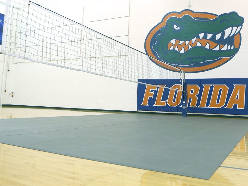 smartcells-volleyball-florida-court Florida Gators volleyball practice gym - on Thursday, October 26, 2017 at the L. Gale Lemerand Center in Gainesville, Fla. / UAA Communications photo by Tim Casey